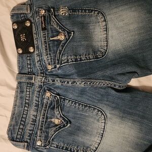 Miss Me Blue Denim Wide Leg Jeans